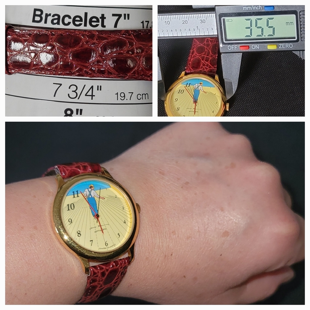 VTG Artwörx Farmer Farming Aubry Freres S.A. For Roland Swiss Unisex 35mm Watch - Picture 10 of 13